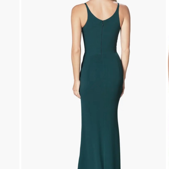 Dress The Population Iris Sleeveless Mermaid Gown New Pine L Holidays Formal - Picture 2 of 15